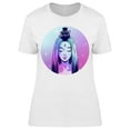 thumbnail image 1 of Aquarius Beautiful Girl Face T-Shirt Women -Image by Shutterstock, Female XX-Large, 1 of 2