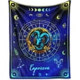 Aquarius Blanket Gifts, 50"x60" Rectangular Flannel Zodiac Throw