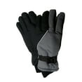thumbnail image 1 of Aquarius Boys Gray & Black Snow & Ski Gloves Thinsulate Insulated Wrist Strap L (13-18), 1 of 2