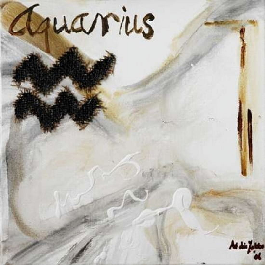 Aquarius Canvas Art - Art die Zakko (24 x 24)