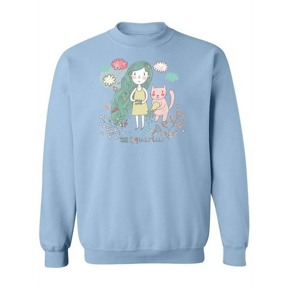Aquarius Doodle Design. Sweatshirt Women -Image by Shutterstock, Female Small
