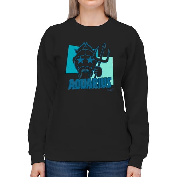 Aquarius Emoji Vibes - Trident Design Women's Sweatshirt