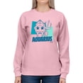 thumbnail image 1 of Aquarius Emoji Vibes - Trident Design Women's Sweatshirt, 1 of 4