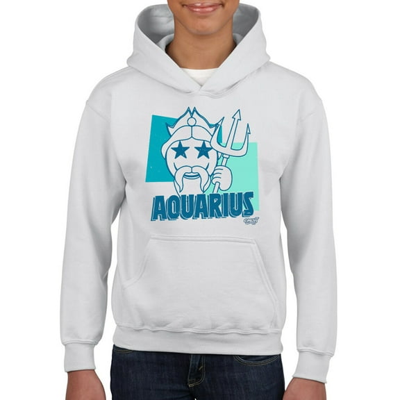 Aquarius Emoji Vibes - Trident Design Youth's Hoodie