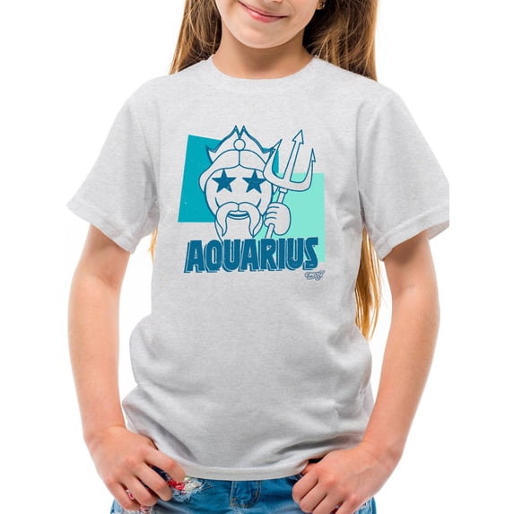 Aquarius Emoji Vibes - Trident Design Youth's T-shirt