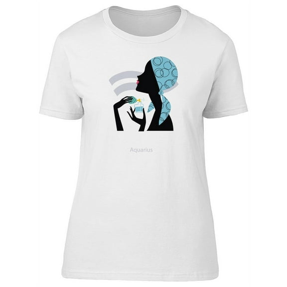 Aquarius Girl With Perfume T-Shirt Women -Image by Shutterstock, Female XX-Large