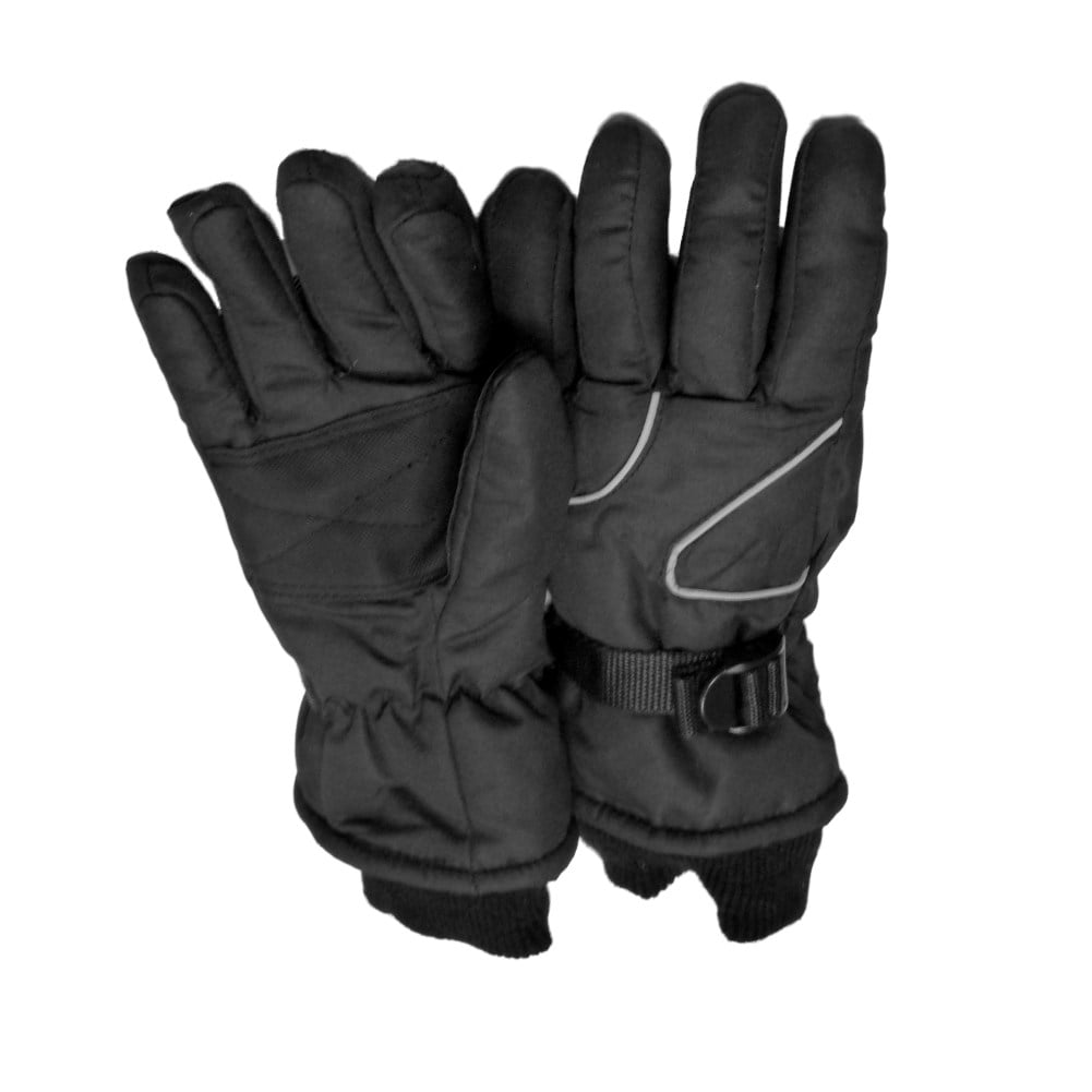 Aquarius Girls Black Thinsulate Snow & Ski Gloves Large (11-16)
