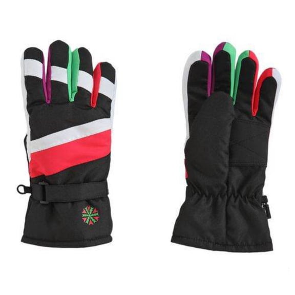 Aquarius Girls Multicolor Pink Purple Green Rainbow Thinsulate Snow & Ski Gloves M (7-10)