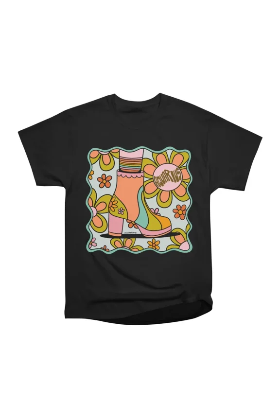 Aquarius Groovy Boot T-Shirt Tee Gift For Him Merch For Her Apparel For Friend