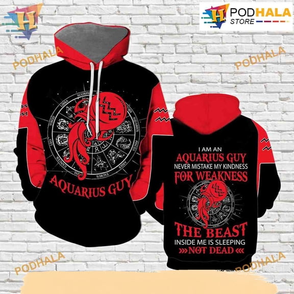 Aquarius Guy All Over Print 3D Hoodie Shirt T-Shirt