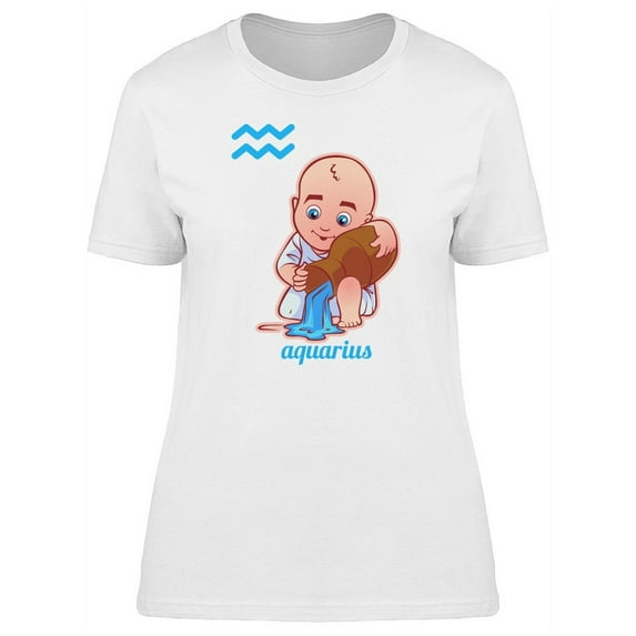 Aquarius Guy With Jar T-Shirt Women -Image by Shutterstock, Female Large