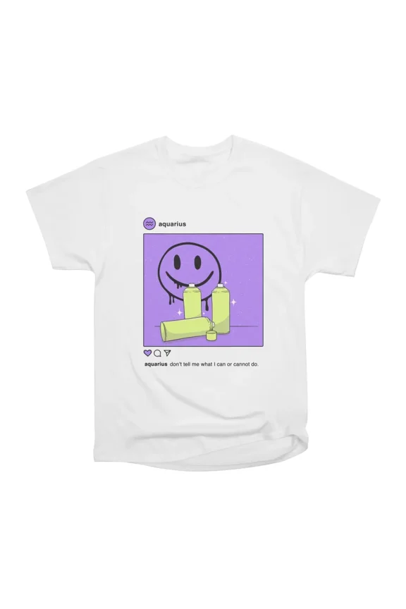 Aquarius Instagram T-Shirt Tee Gift For Him Merch For Her Apparel For Friend