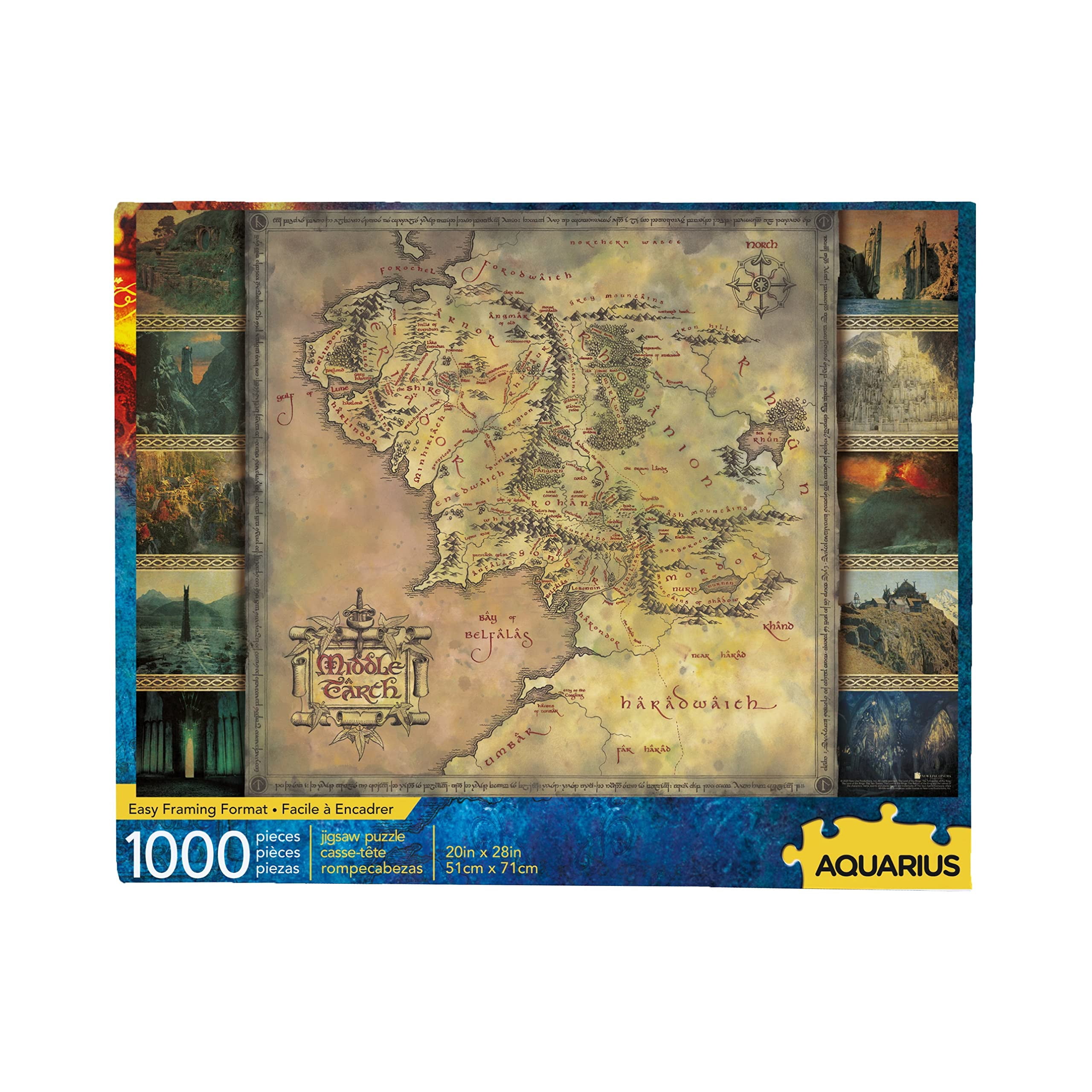 Aquarius Lord of The SSF20 Rings Map Puzzle (1000 Piece Jigsaw Puzzle ...