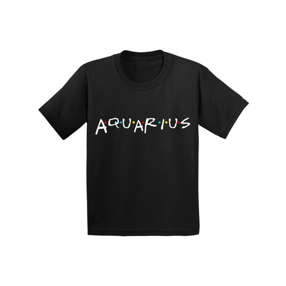 Aquarius Shirt for Kids - Boys Girls Zodiac Horoscope - Birthday Gifts for Son Daughter