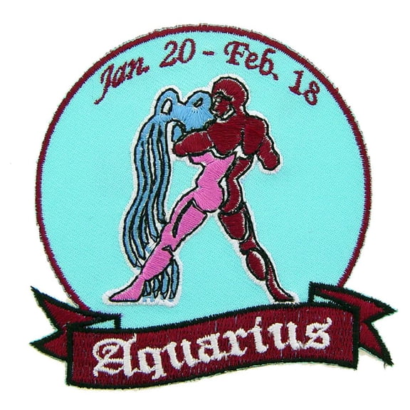 Aquarius Sign Patch 3"