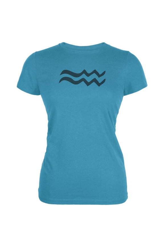 Aquarius Symbol Juniors T-Shirt - Large