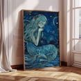 thumbnail image 1 of Aquarius Zodiac Astrology Art Print January February Birthday, Unframed Canvas 8x10in, 1 of 4