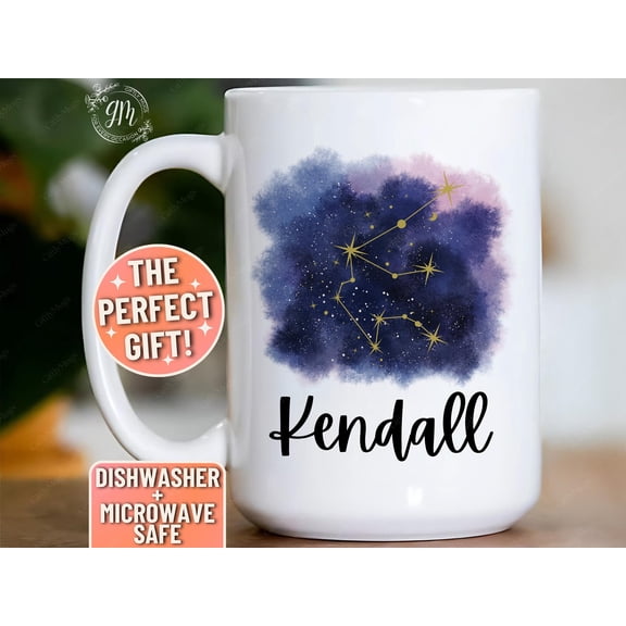 Aquarius Zodiac Mug Constellation Coffee Cup Birthday Gift for Aquarius Season