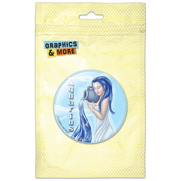 Aquarius Zodiac Refrigerator Button Magnet