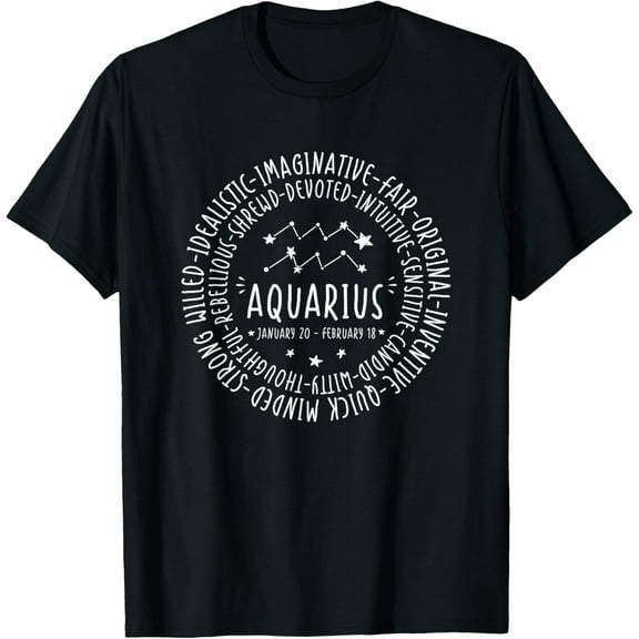 Aquarius Zodiac Shirt- Aquarius Personality Star Sign Tshirt T-Shirt