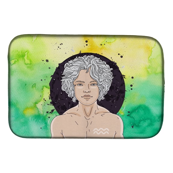 Aquarius Zodiac Sign Dish Drying Mat