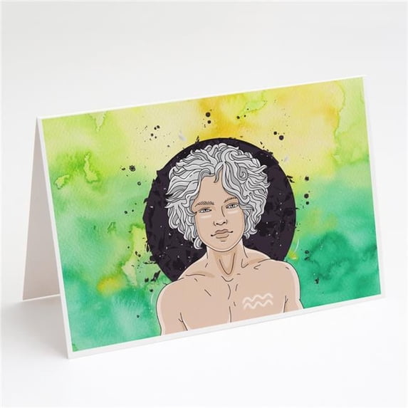 Aquarius Zodiac Sign Greeting Cards & Envelopes - Pack of 8