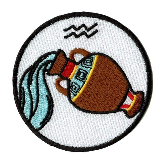 Aquarius Zodiac Sign Iron On Patch