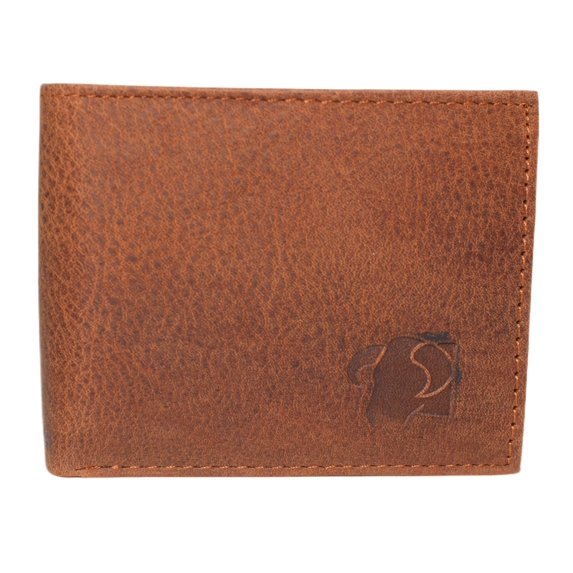 Aquarius Zodiac Sign Men's Real Leather Bifold Trifold RFID Blocking Wallet Water Bearer Bifold