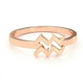 thumbnail image 1 of Aquarius Zodiac Sign Ring In Solid 14k Rose Gold, 1 of 6