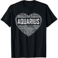 thumbnail image 1 of Aquarius Zodiac Traits Horoscope Astrology Sign Gift Heart T-Shirt, 1 of 3