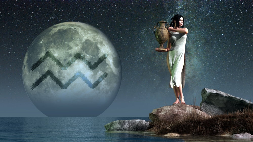 Aquarius is the eleventh astrological sign of the Zodiac Canvas Art - Daniel EskridgeStocktrek Images (19 x 11)