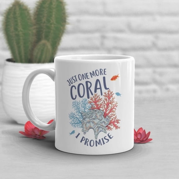 Aquarm Coral Coffee Mug, Cute Fish Gift, Tropil Marine Lover, Fishkeeper Cup, Gift Her, Him, Pet, Fishkeeping Keeping Keeper Aquatic.