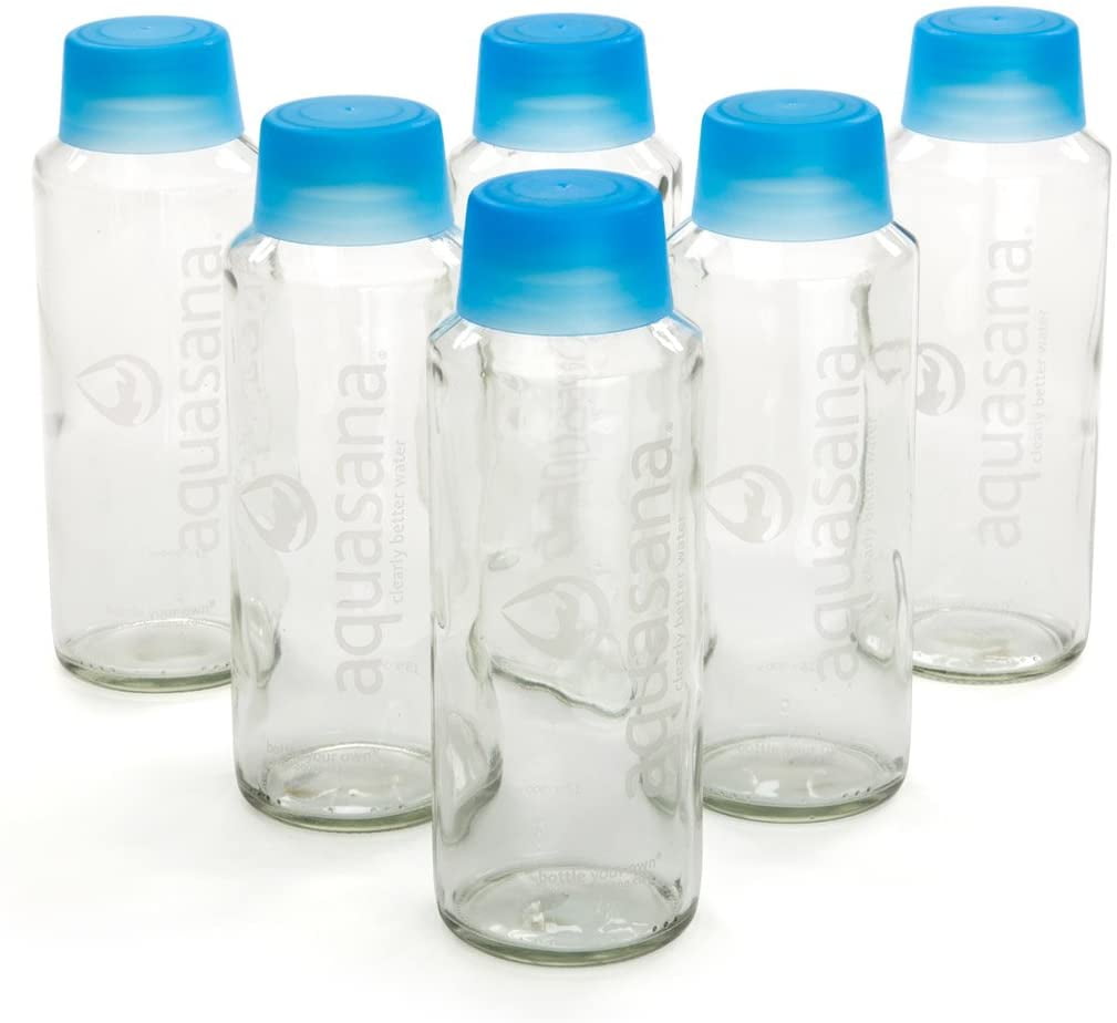 Wholesale Apana Glass Water Bottle- 32oz- Aqua BLUE GLASS