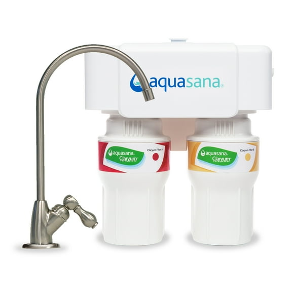 Aquasana 2-Stage Under Sink Water Filter System - Nickel - AQ-5200.55