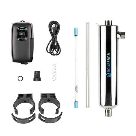 Aquasana Max Flow UV AQ-UV-15C Whole House Water Filter System | UV Purifier | 16 GPM Peak Flow | Sterilizes up to 99.99% of Viruses and Bacteria and 99% of Chlorine-Resistant Cysts