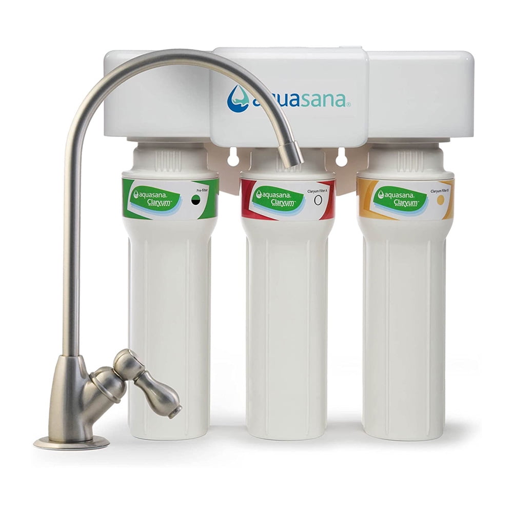 Aquasana Brushed Nickel 3-Stage Under Sink Water Filter System