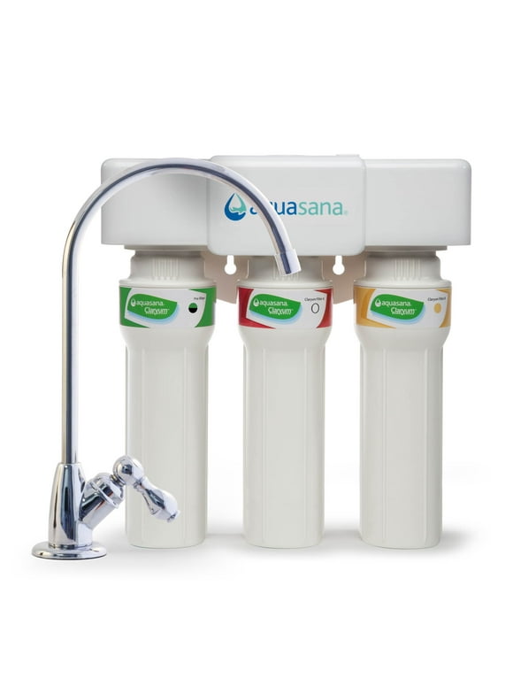 Aquasana Max Flow Under Sink Water Filter System - Chrome - AQ-5300+.56