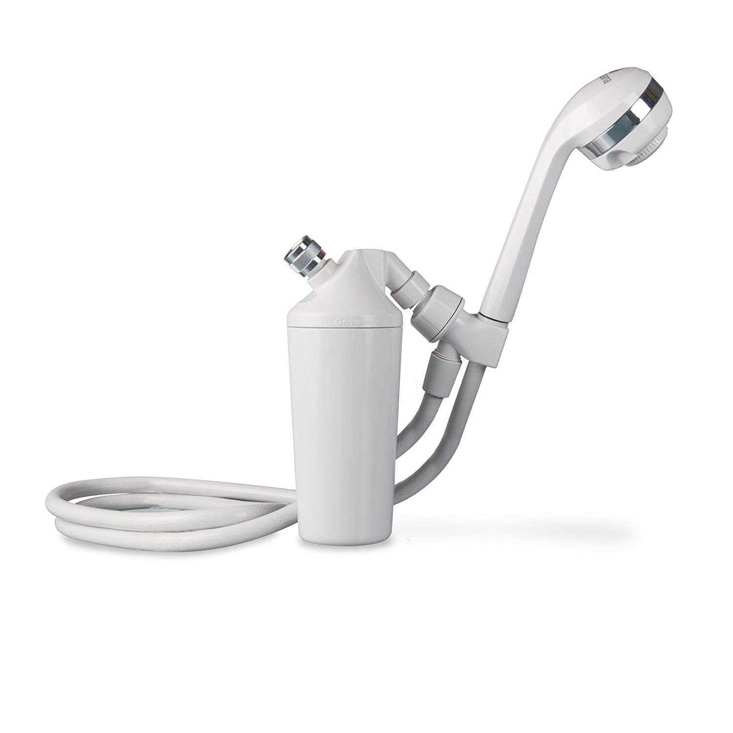 White Handheld Shower Head Filter with Carbon and KDF Media