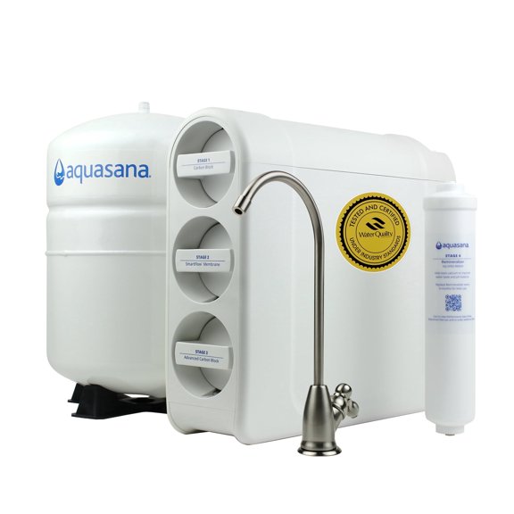 Aquasana SmartFlow® Reverse Osmosis Water Filter System - Brushed Nickel Faucet