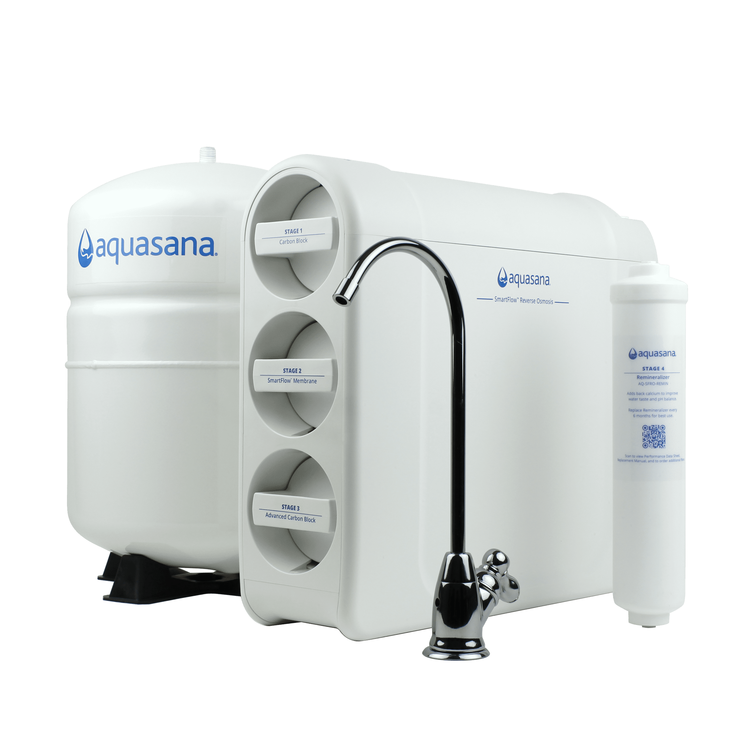 Aquasana SmartFlow Chrome Reverse Osmosis Under-Sink Water Filter System