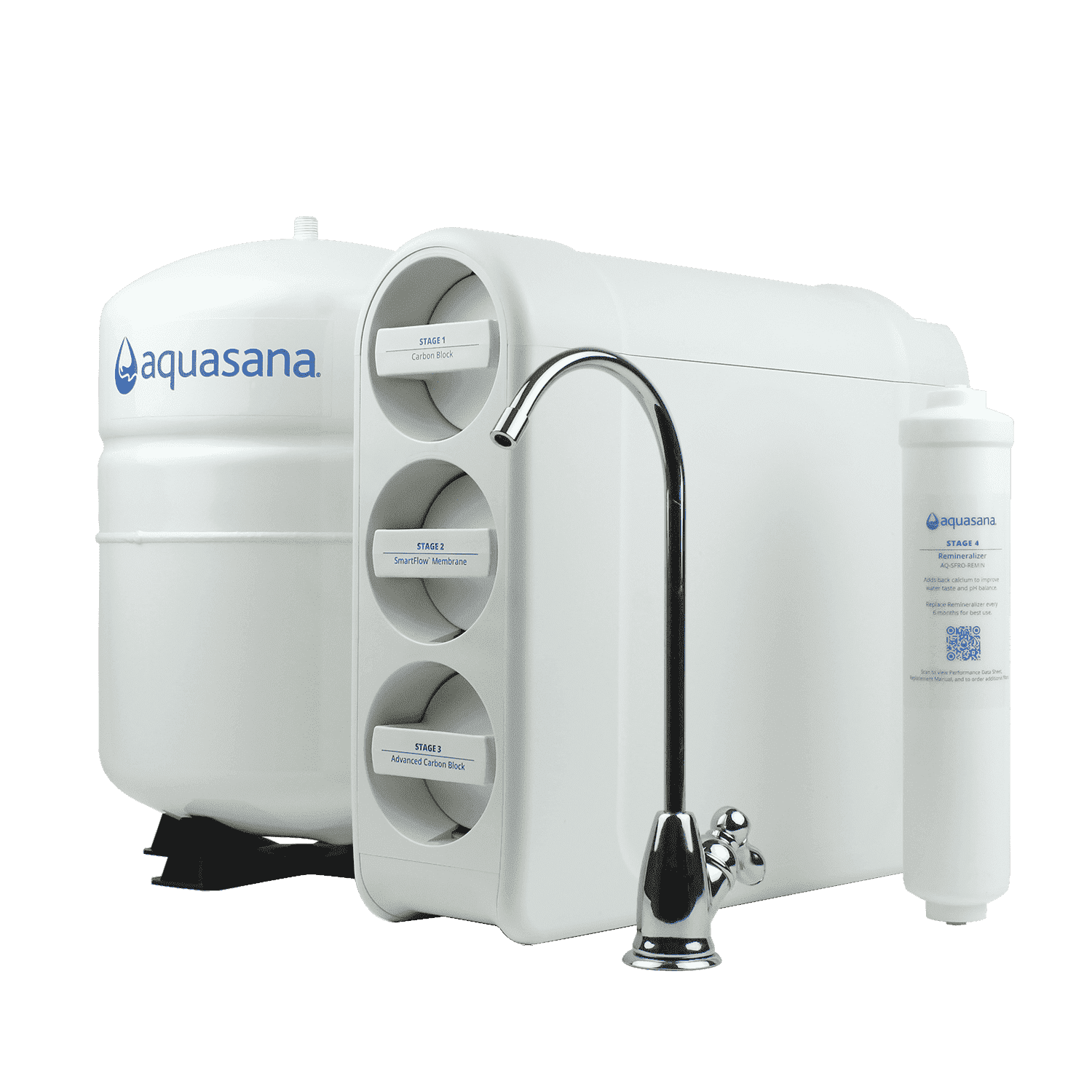 Aquasana SmartFlow® Reverse Osmosis Water Filter System - Chrome Faucet
