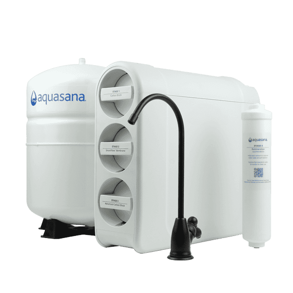 Aquasana SmartFlow® Reverse Osmosis Water Filter System - Matte Black Faucet
