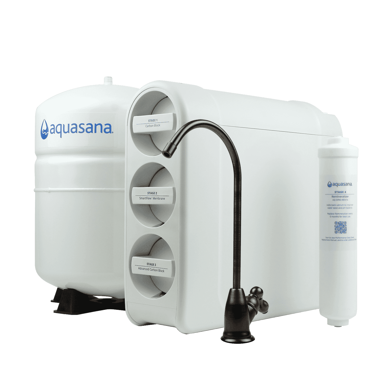 Aquasana SmartFlow® Reverse Osmosis Water Filter System - Oil Rubbed Bronze Faucet