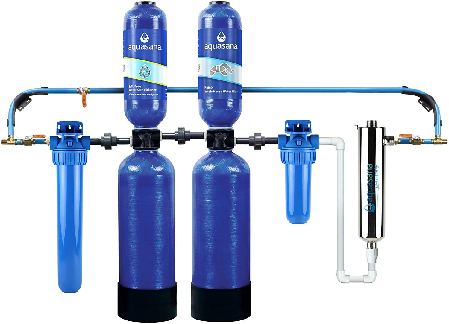 Aquasana Blue Whole House Water Filter System with UV Purifier