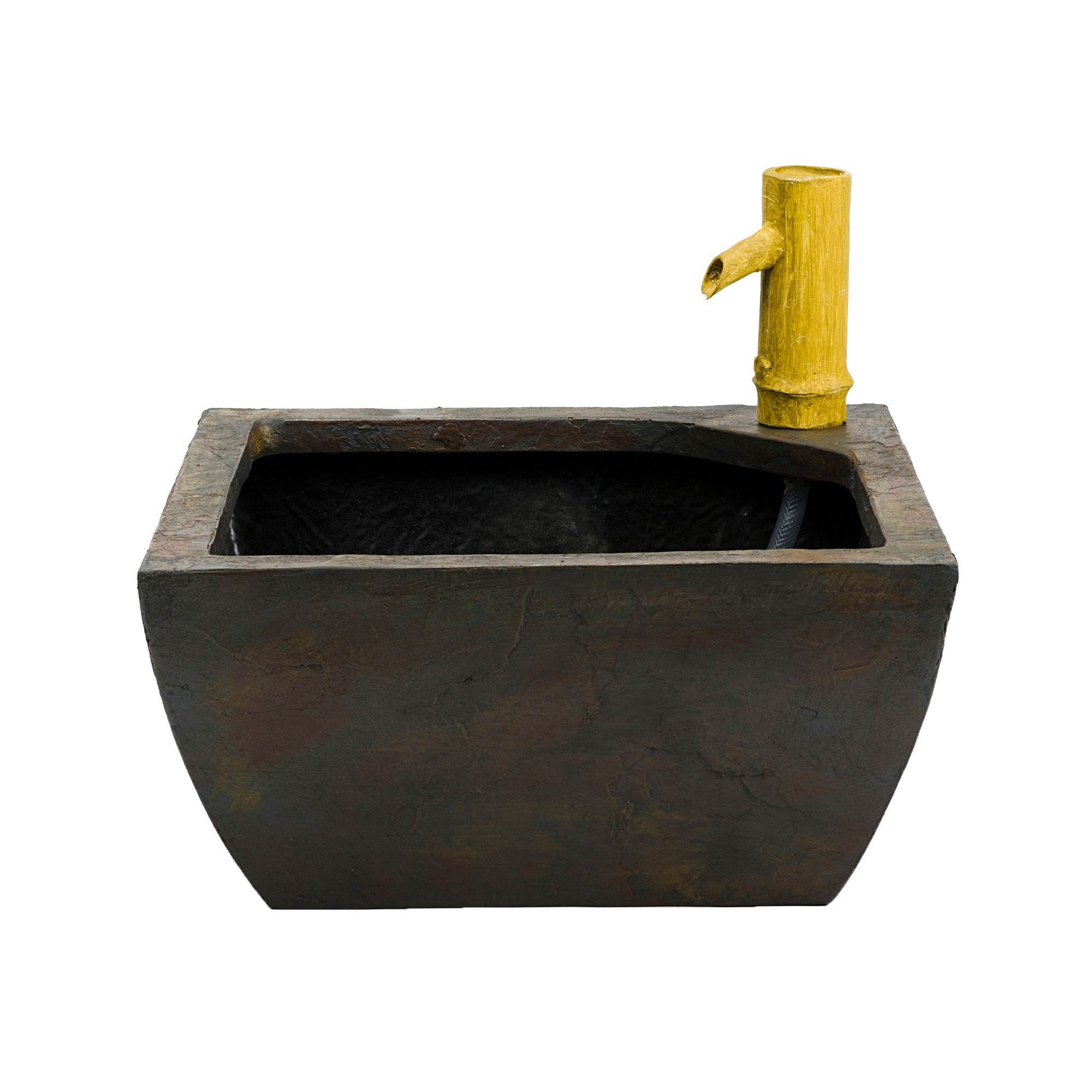 Aquascape 16 Inch Aquatic Pond Water Garden Planter Kit with Bamboo Fountain