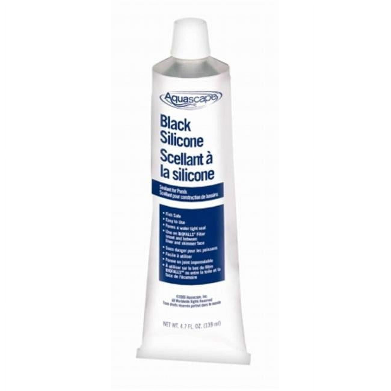 Black Silicone and Rubber Sealant for Water Features, 4.7oz