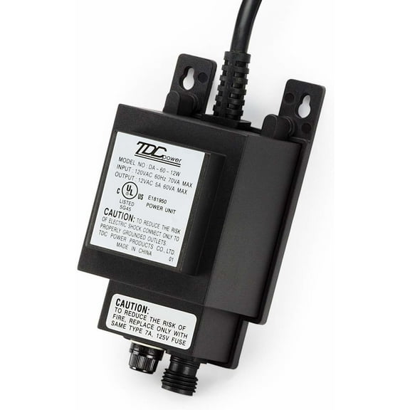 Aquascape AQS98486 Manual Quick-Connect Low-voltage Transformer, 60-watt 12 Volt