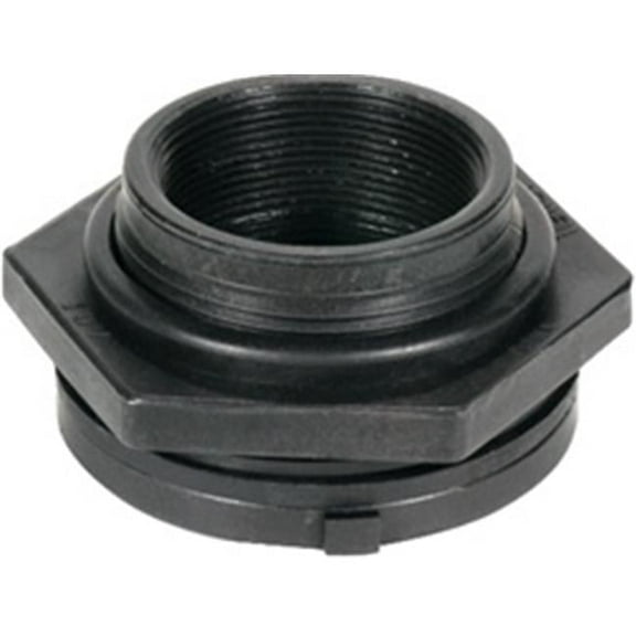 Aquascape 99125 Black Polypropylene Bulk Head Fitting - 1.25 in.