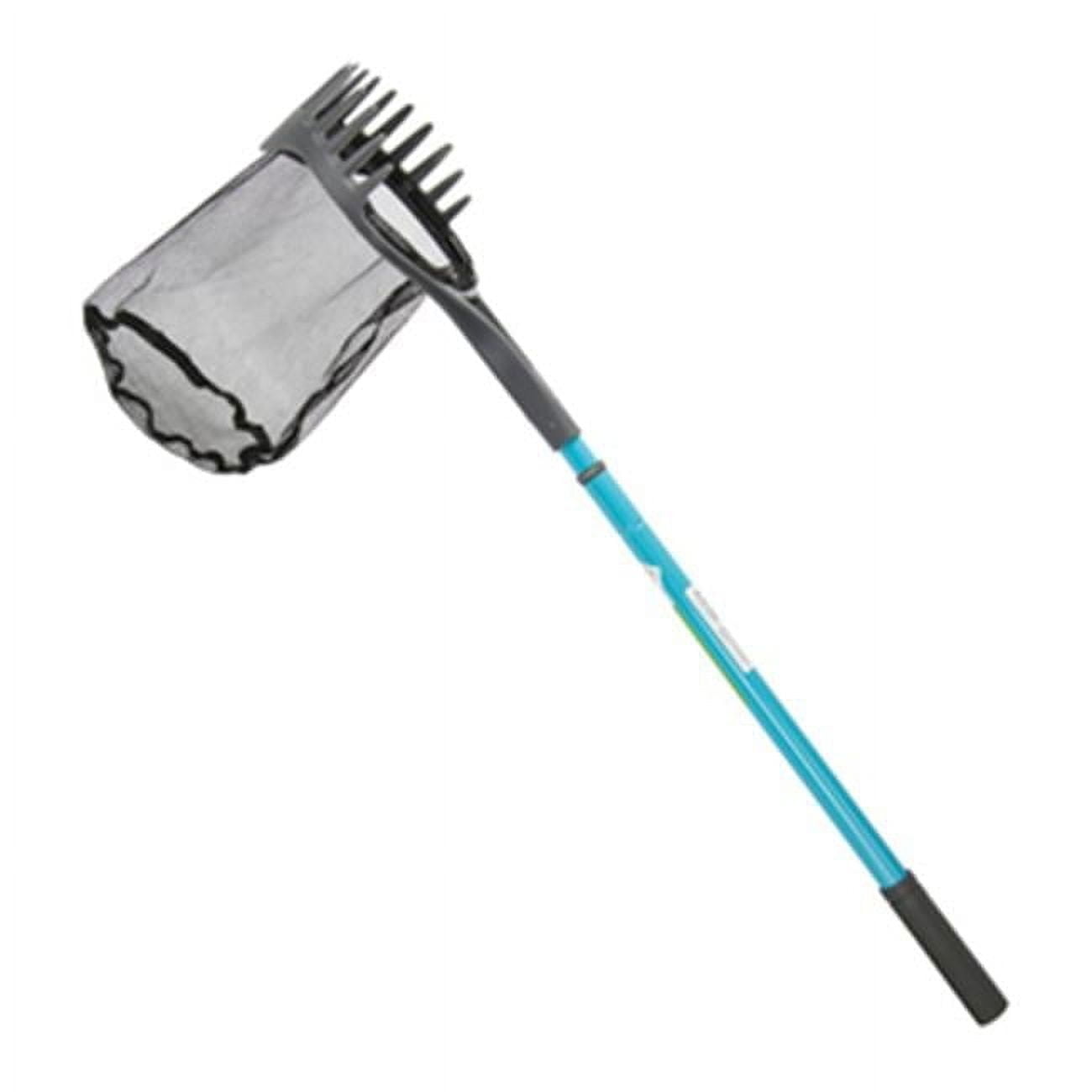 Telescoping Blue Steel Pond Maintenance Net with Rake
