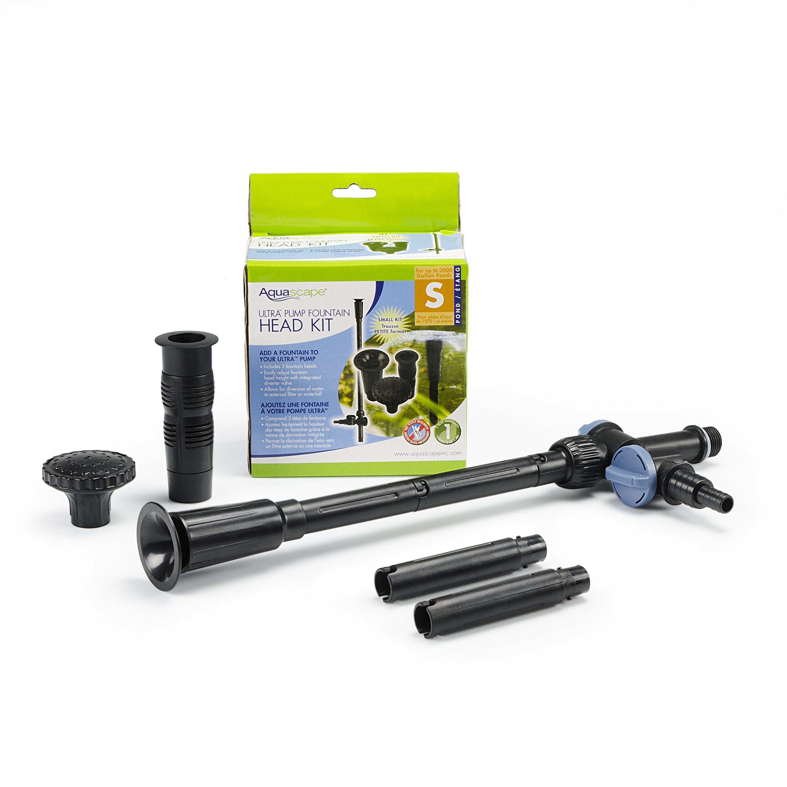 Small Black Plastic Ultra Pump Fountain Head Kit